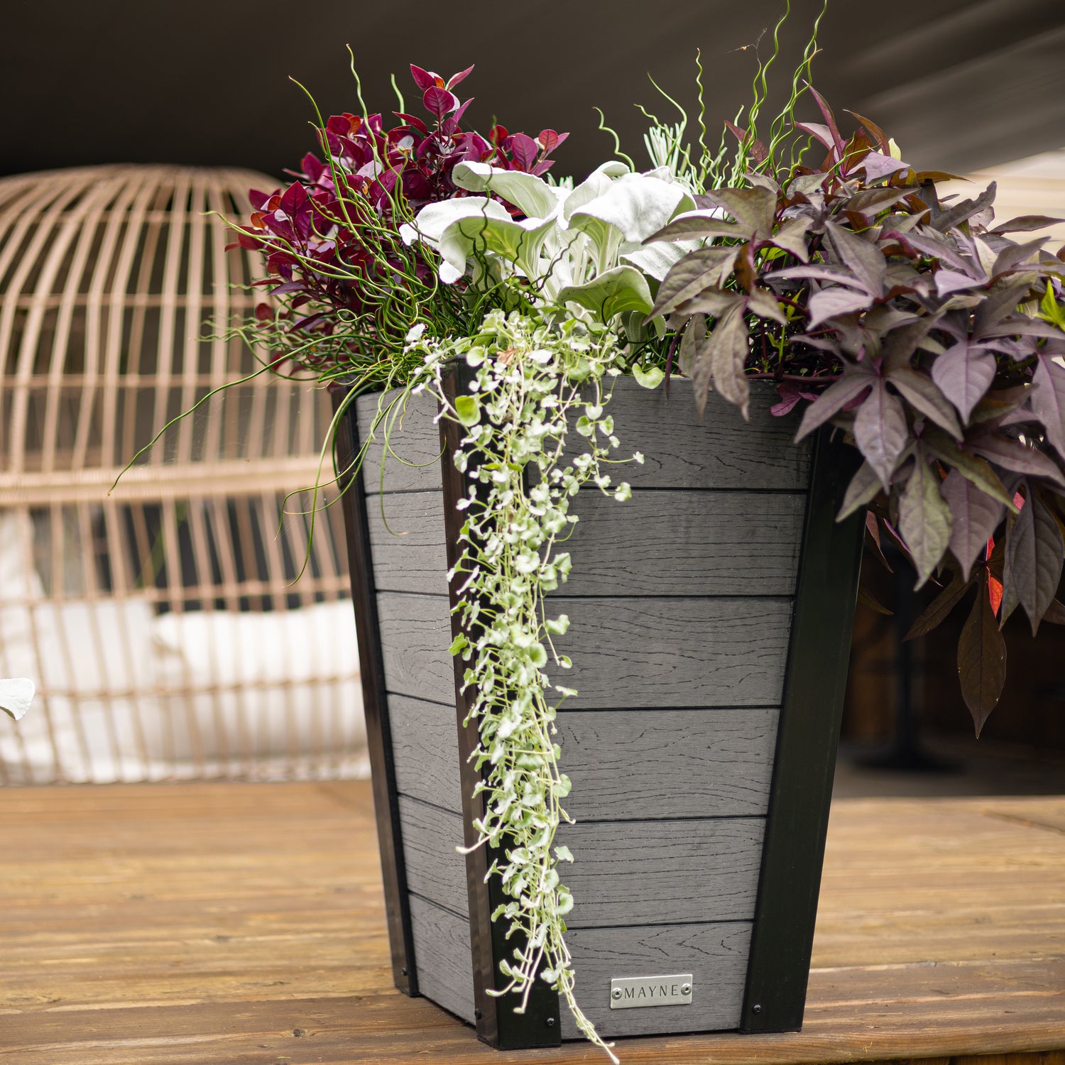 Mayne Horizon 22-Inch Tall Outdoor Planter