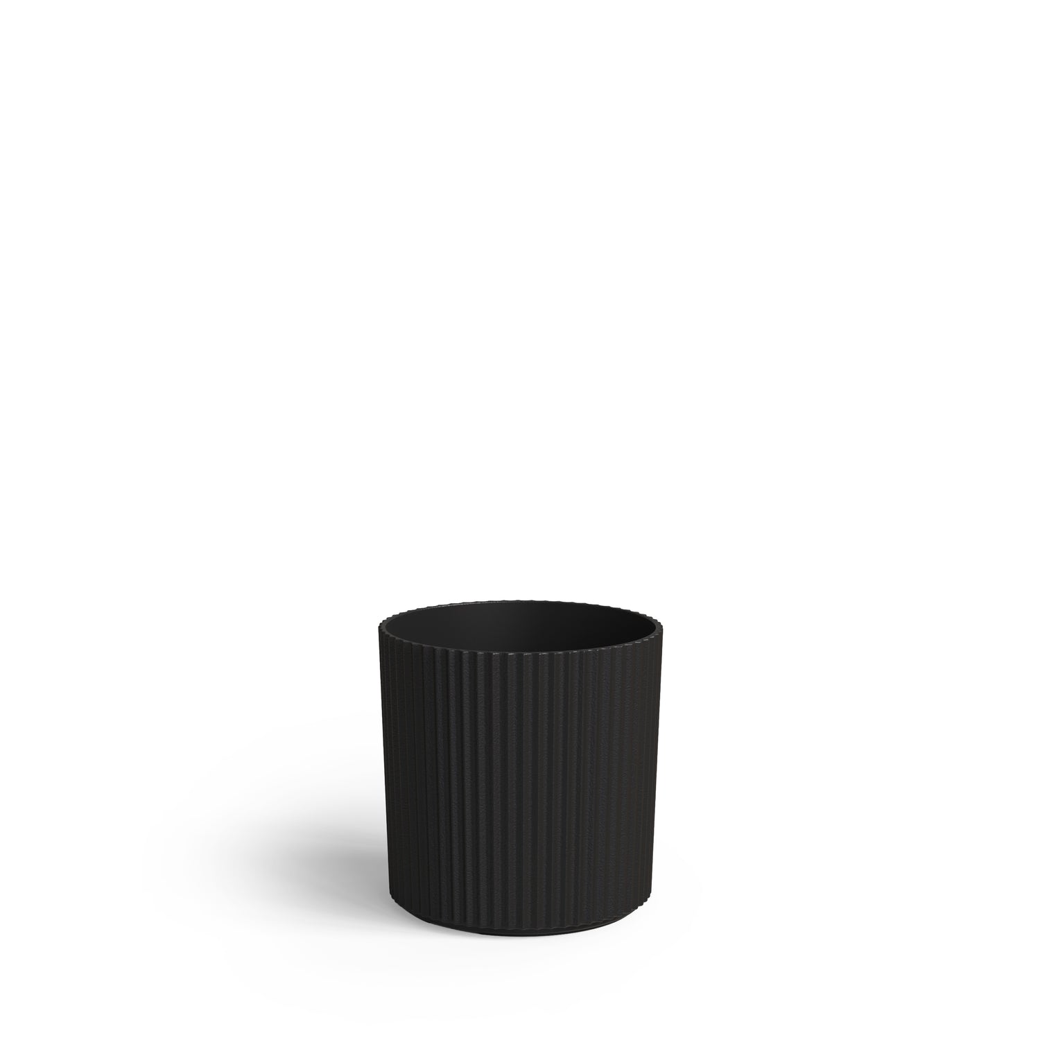 Mayne Serene Round Ribbed Planter with Drainage Hole