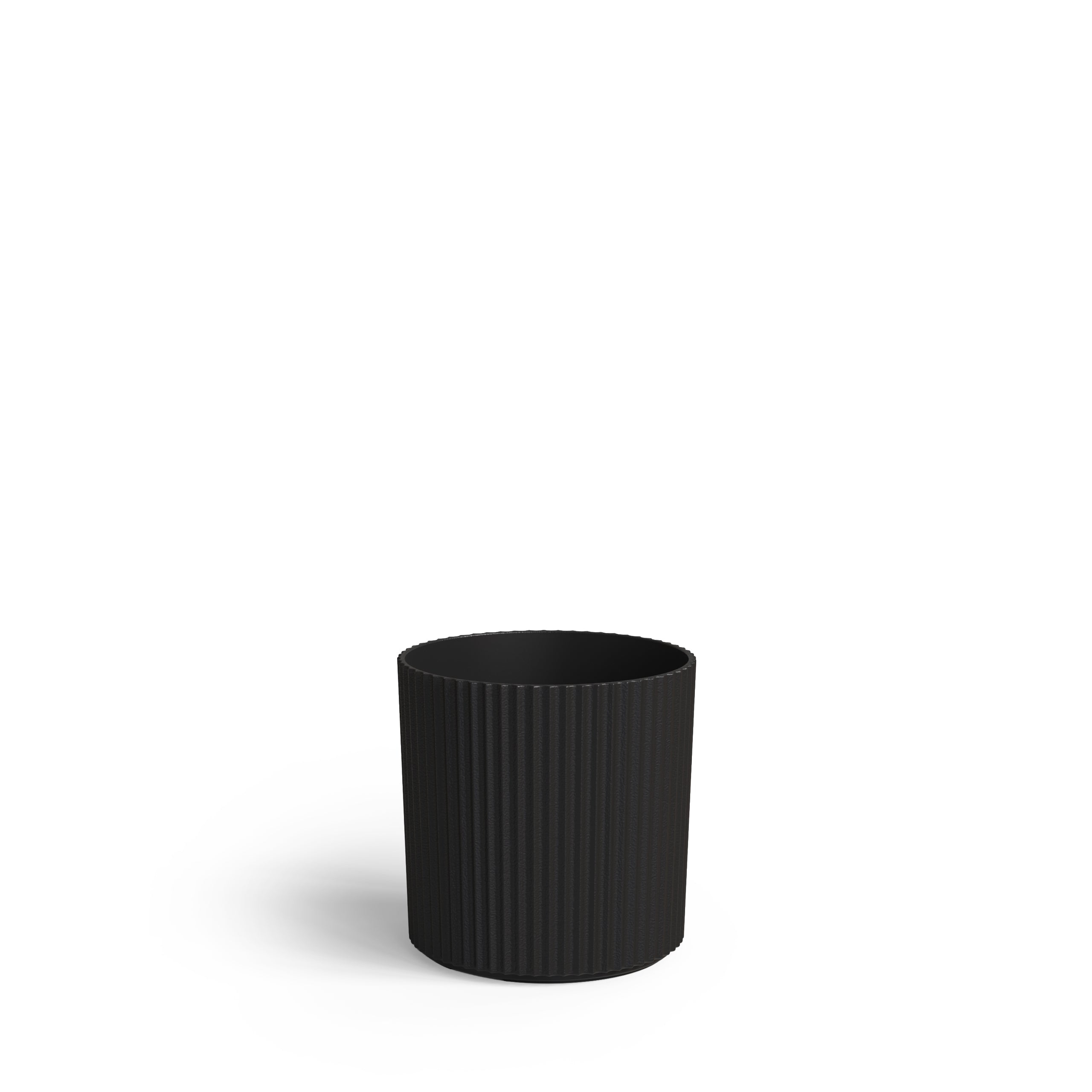 Mayne Serene Round Ribbed Planter with Drainage Hole