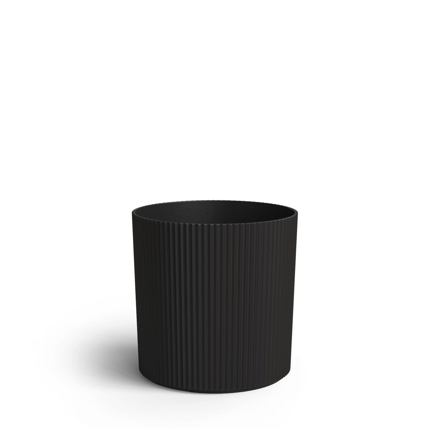 Mayne Serene Round Ribbed Planter with Drainage Hole