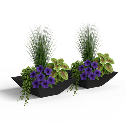Mayne Evolve 20-Inch Square Tapered Bowl Planter