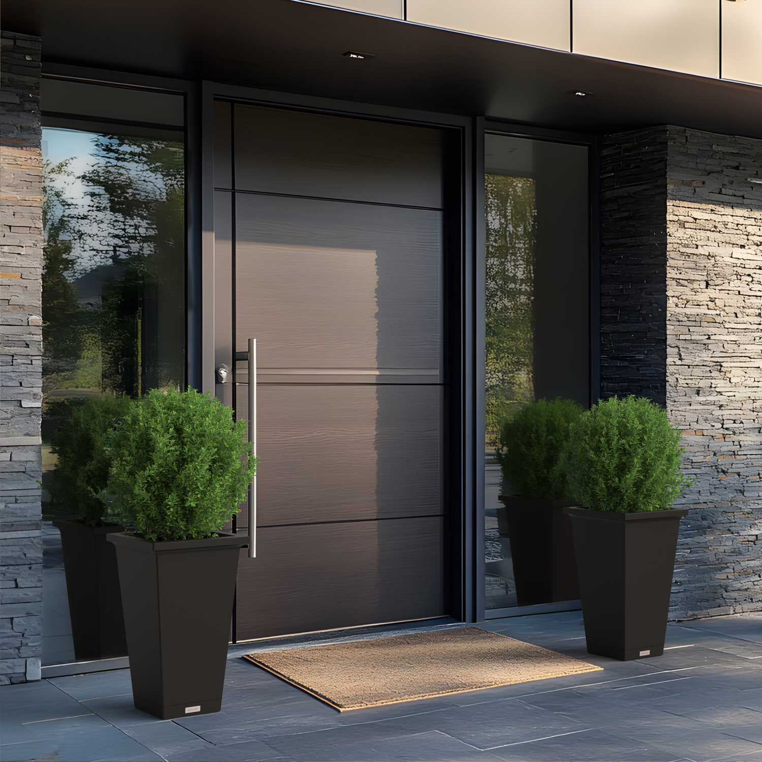 Mayne Evolve 24-Inch Tall Planter with Removable Planting Insert and Drip Tray