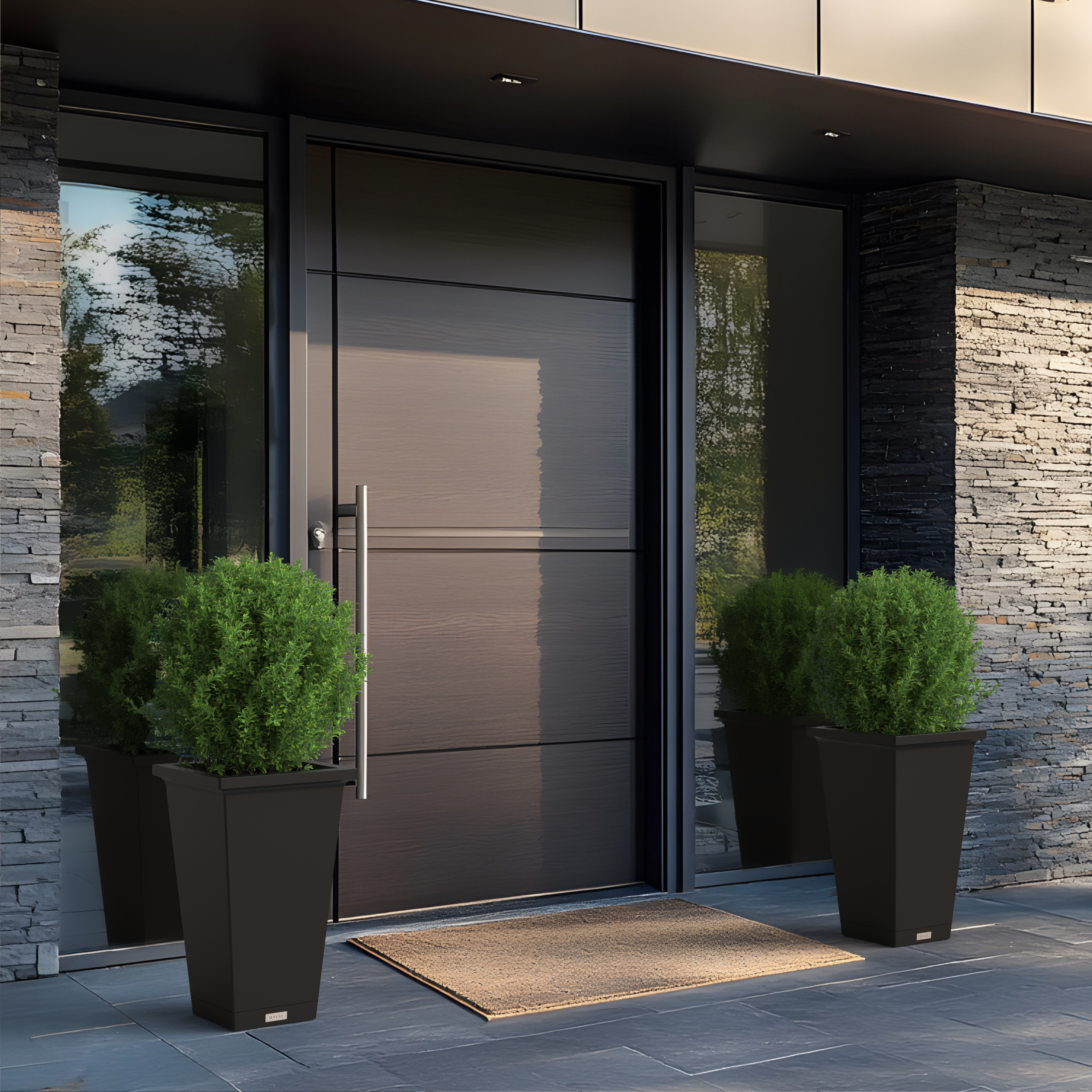 Mayne Evolve 24-Inch Tall Planter with Removable Planting Insert and Drip Tray