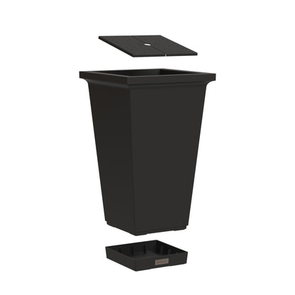 Mayne Evolve 24-Inch Tall Planter with Removable Planting Insert and Drip Tray