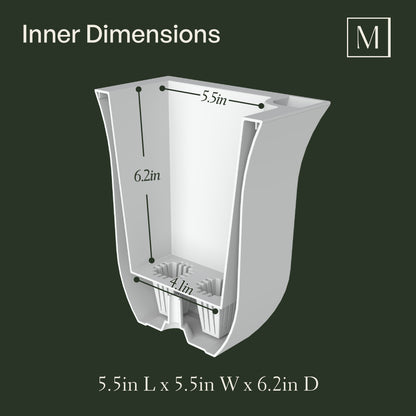 Mayne Valencia 8-Inch Self-Watering Wall Mount Planter (3-Pack)