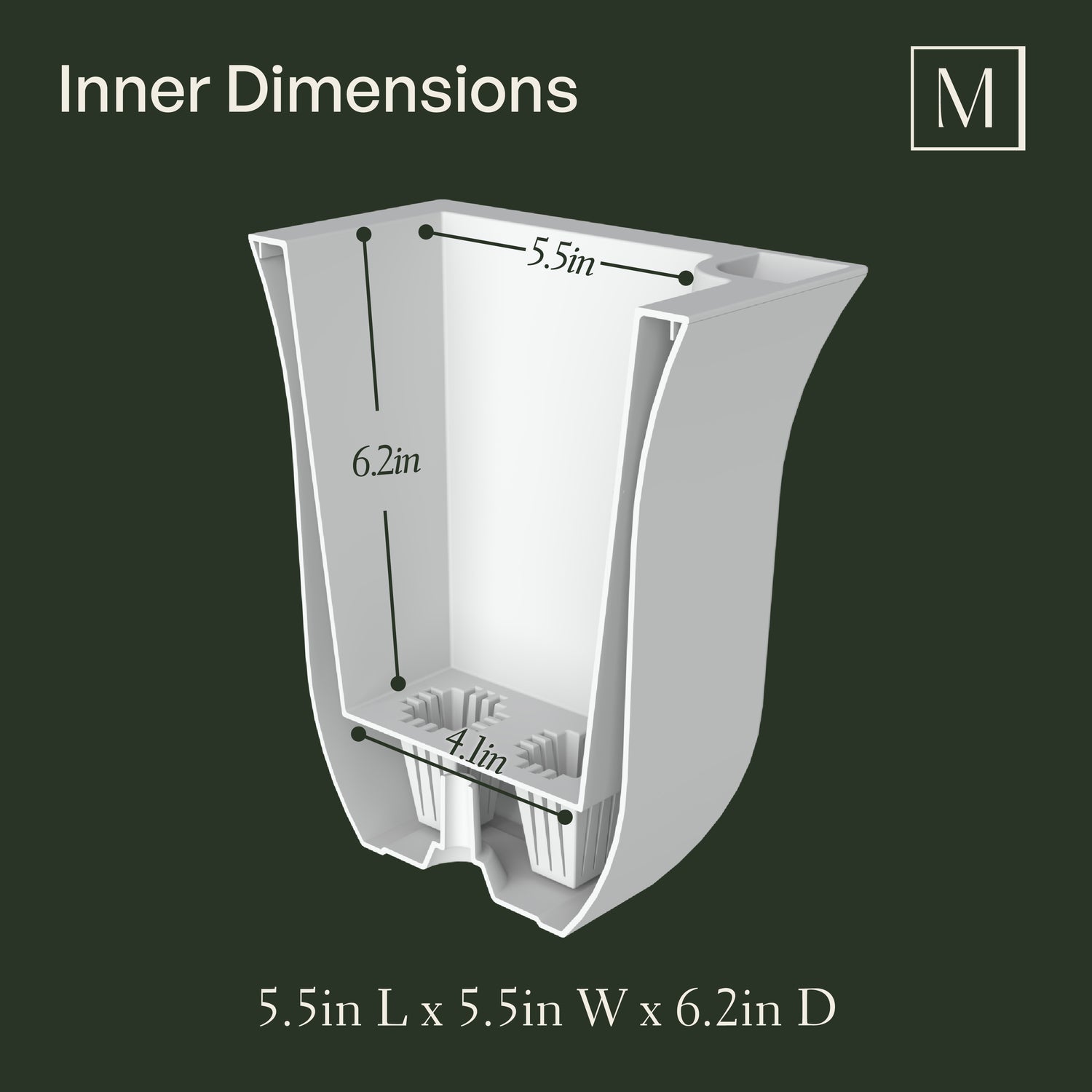 Mayne Valencia 8-Inch Self-Watering Wall Mount Planter (3-Pack)