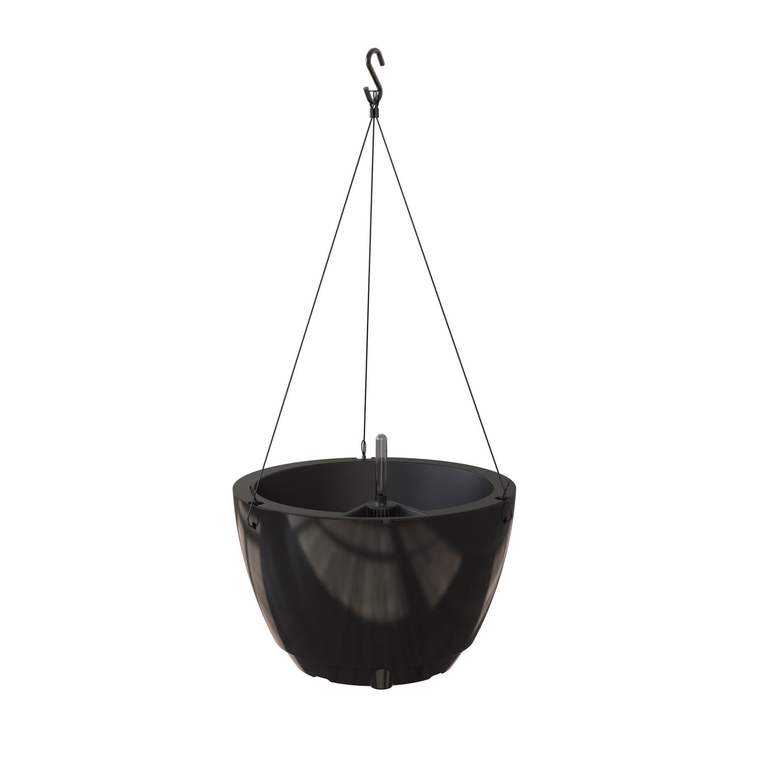 black and white hanging planter Mayne Caprio Hanging Planter