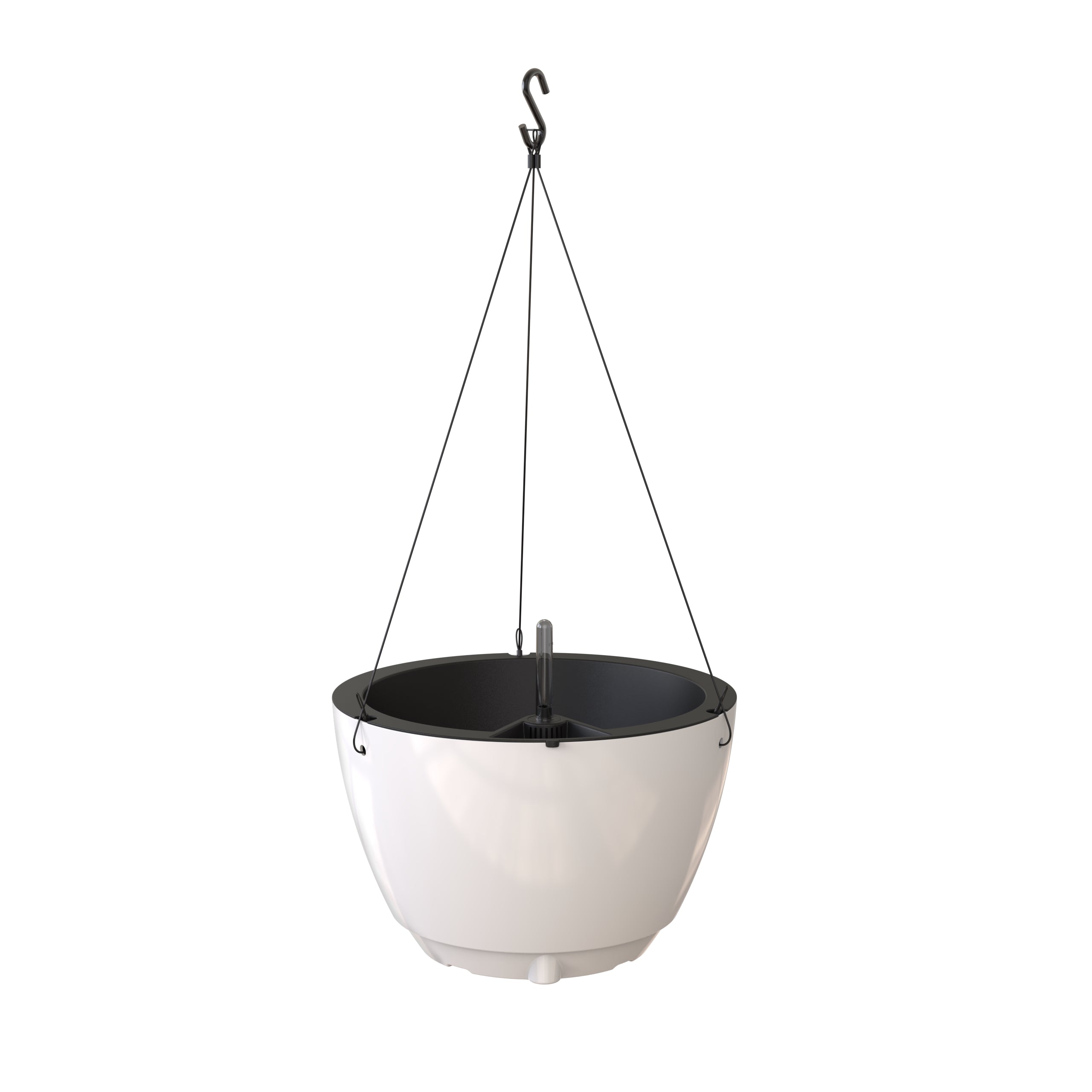Mayne Caprio 14-Inch Self-Watering Hanging Planter with Water Level Indicator