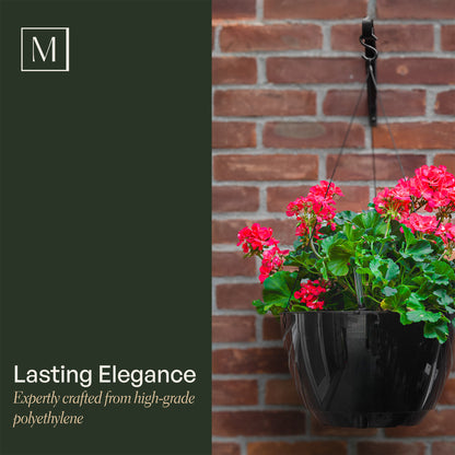 Mayne Caprio 14-Inch Self-Watering Hanging Planter with Water Level Indicator