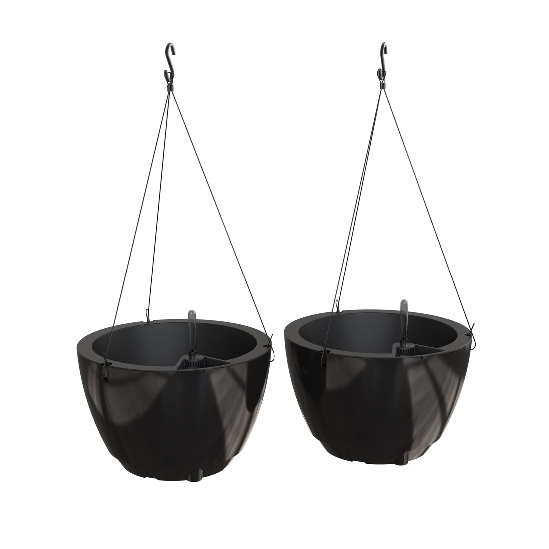Mayne Caprio 14-Inch Self-Watering Hanging Planter with Water Level Indicator (2-Pack)