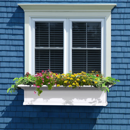 Mayne Yorkshire 4ft Self-Watering Window Box with Steel Wall Mount Brackets