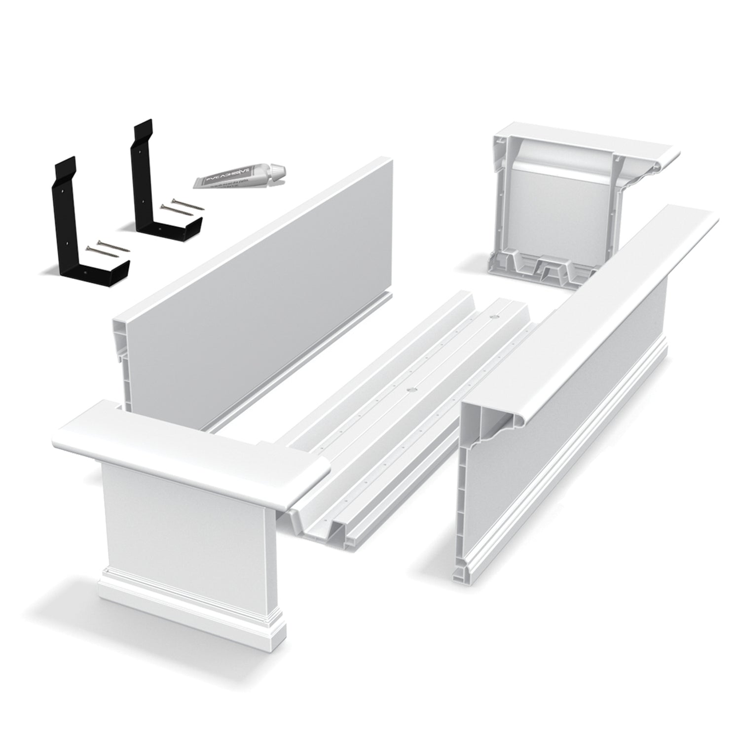 Mayne Yorkshire 4ft Self-Watering Window Box with Steel Wall Mount Brackets