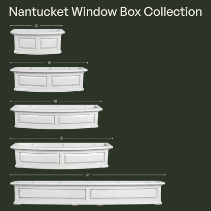 Mayne Nantucket 3ft Self-Watering Window Box with Steel Wall Mount Brackets