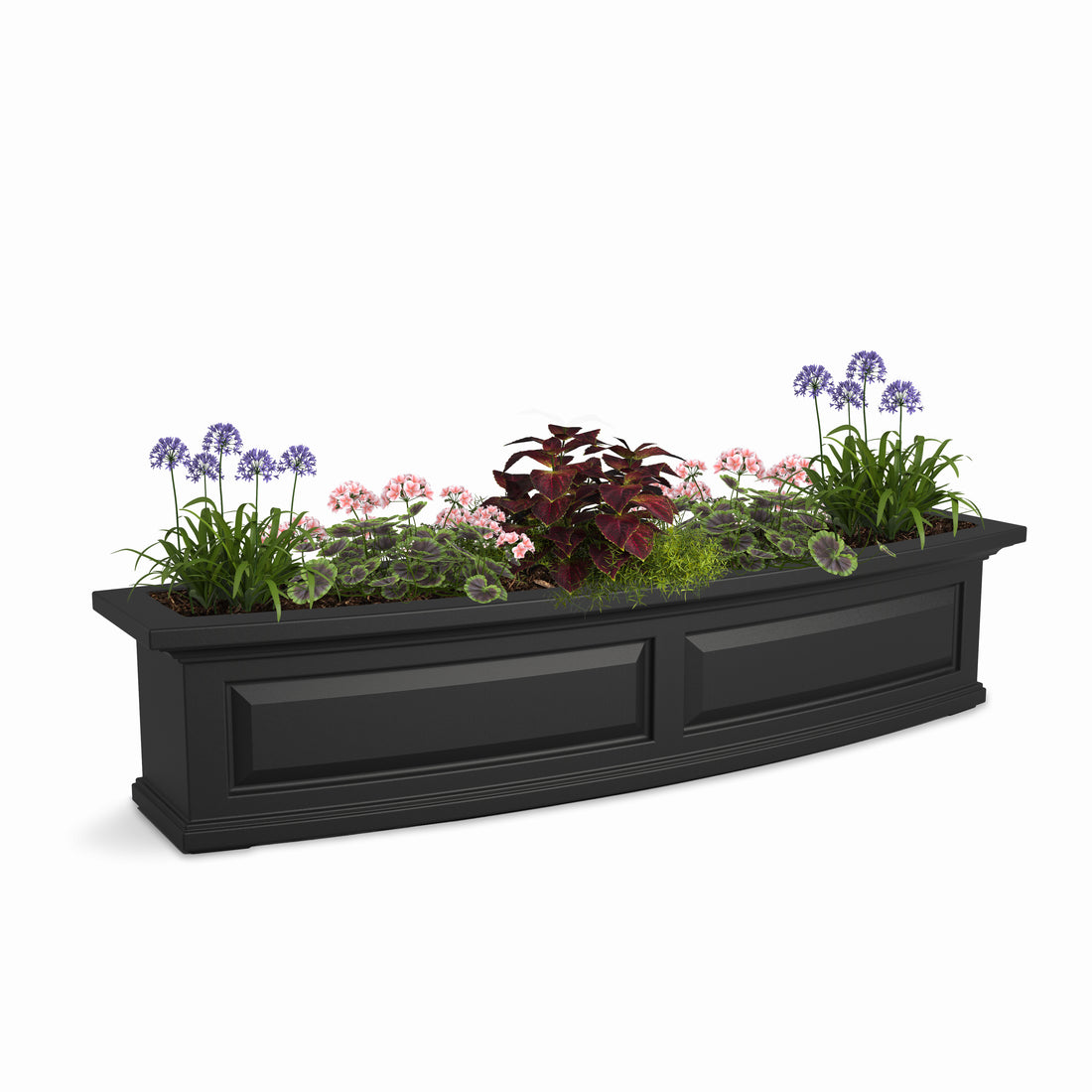 Mayne Nantucket 4ft Self-Watering Window Box with Steel Wall Mount Brackets