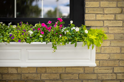 Mayne Nantucket 4ft Self-Watering Window Box with Steel Wall Mount Brackets