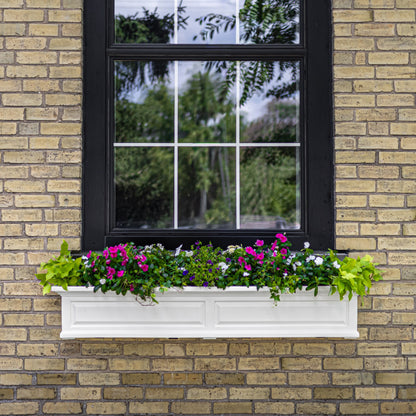 Mayne Nantucket 5ft Self-Watering Window Box with Steel Wall Mount Brackets
