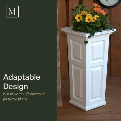 Mayne Nantucket 32-Inch Self-Watering Tall Planter with Removable Planting Insert