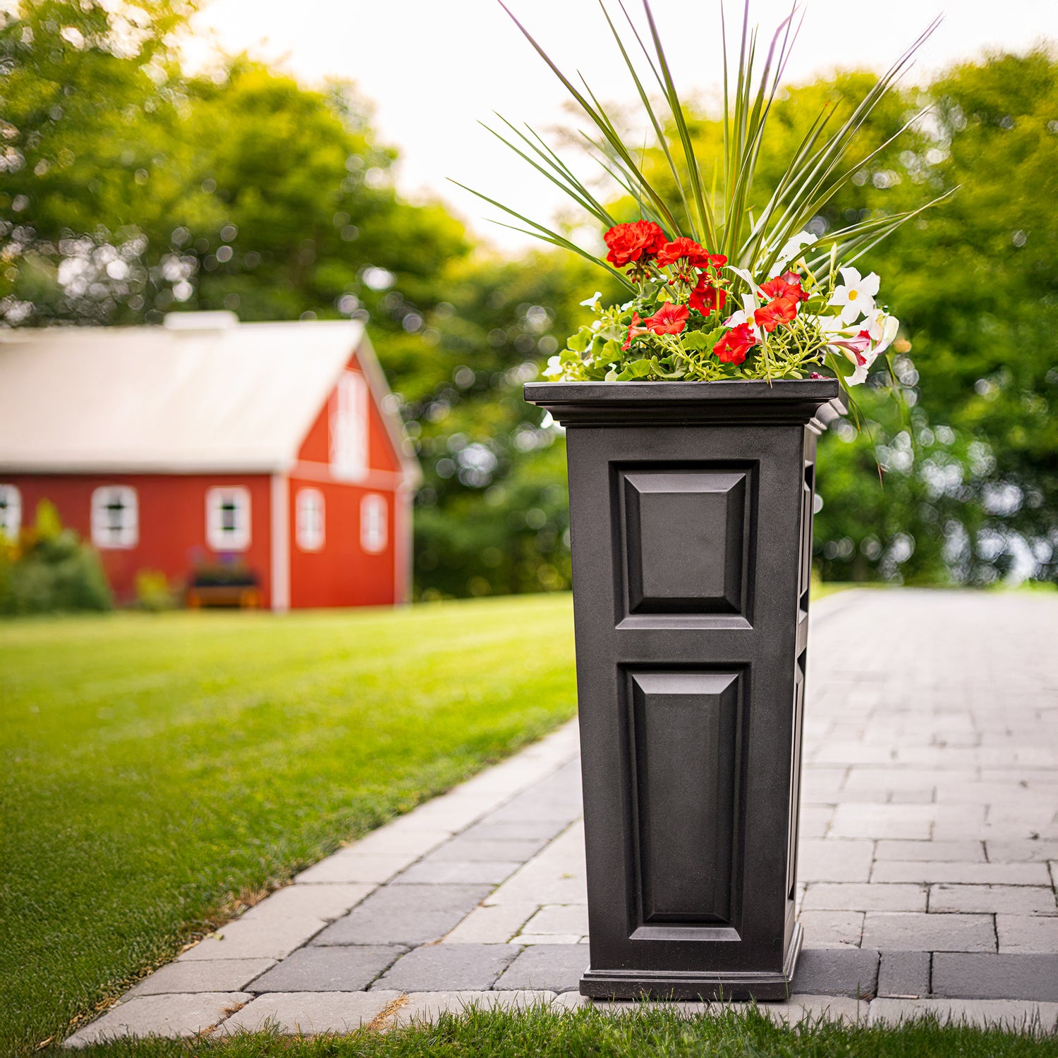 mayne nantucket self watering tall patio planter Mayne Nantucket Tall Planter