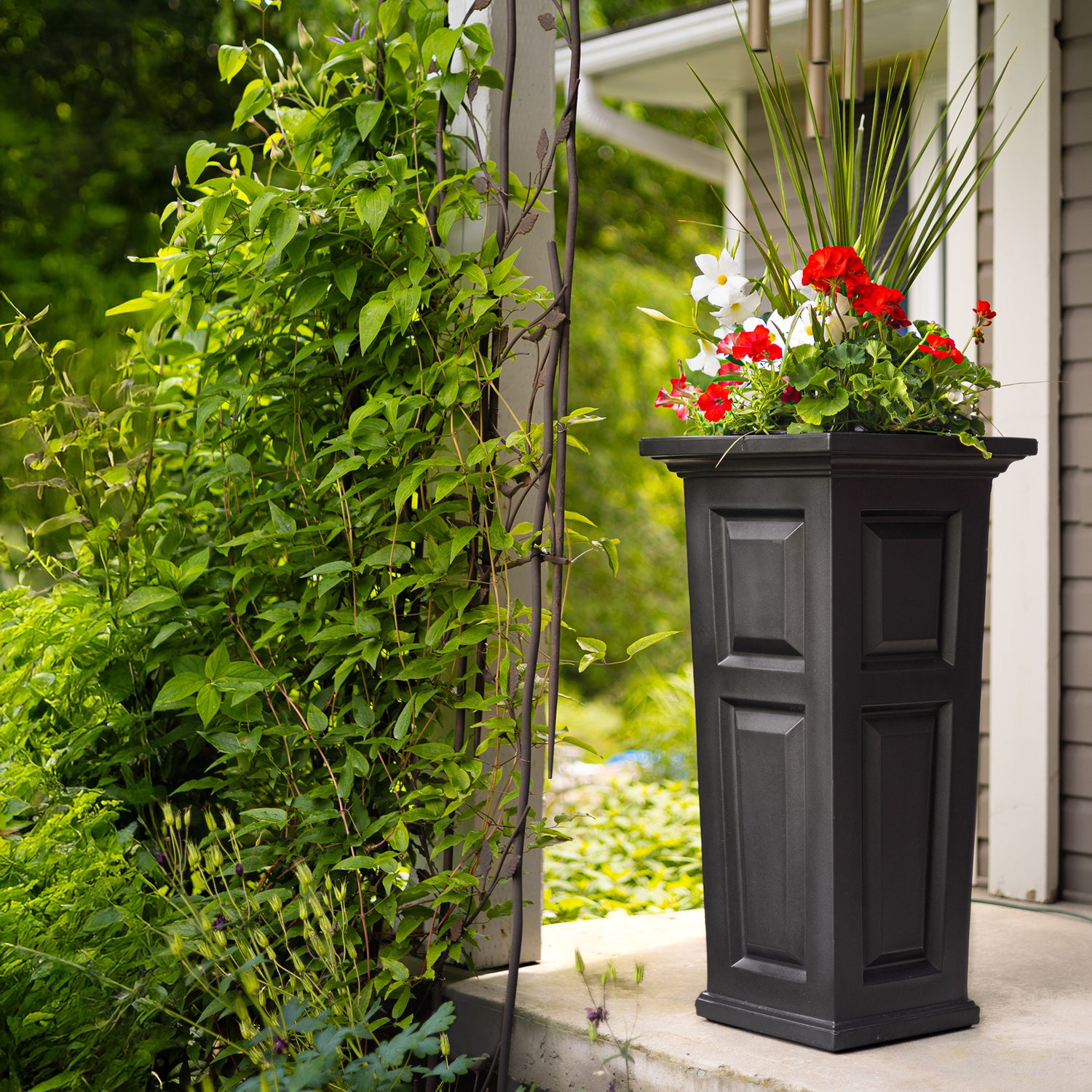 mayne nantucket self watering tall patio planter Mayne Nantucket Tall Planter