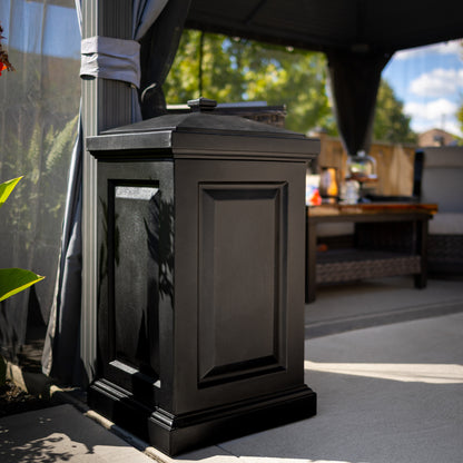 Mayne Berkshire Multi-Purpose Storage Bin - Includes Waste Bag Hooks (Black)