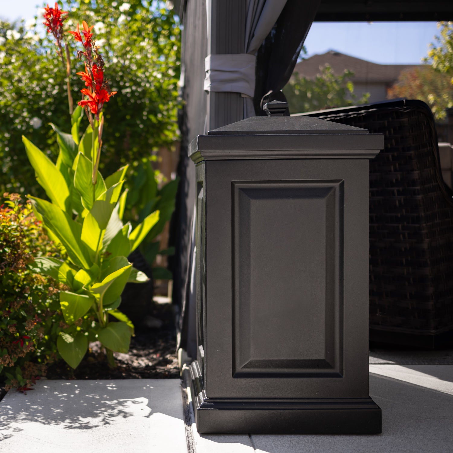 Mayne Berkshire Multi-Purpose Storage Bin - Includes Waste Bag Hooks (Black)