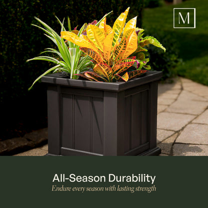 Mayne Cape Cod 14x14-Inch Self-Watering Square Planter