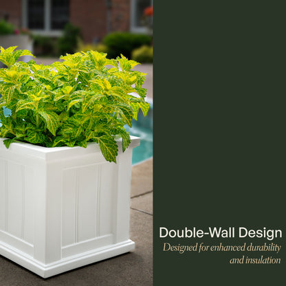 Mayne Cape Cod 16x16-Inch Self-Watering Square Planter