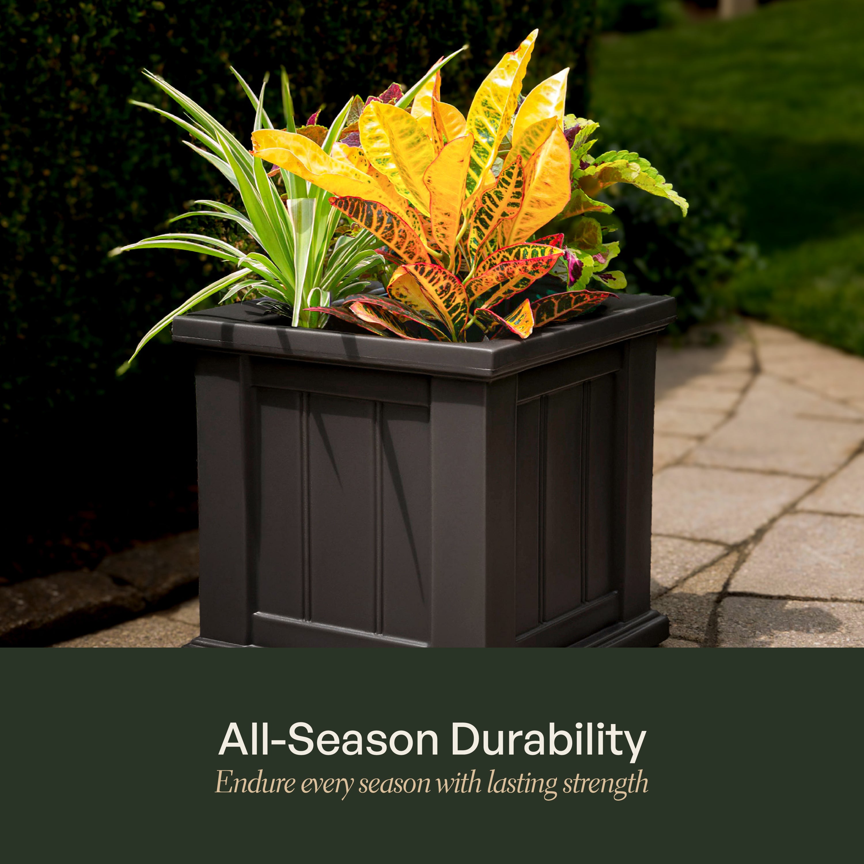 Mayne Cape Cod 16x16-Inch Self-Watering Square Planter