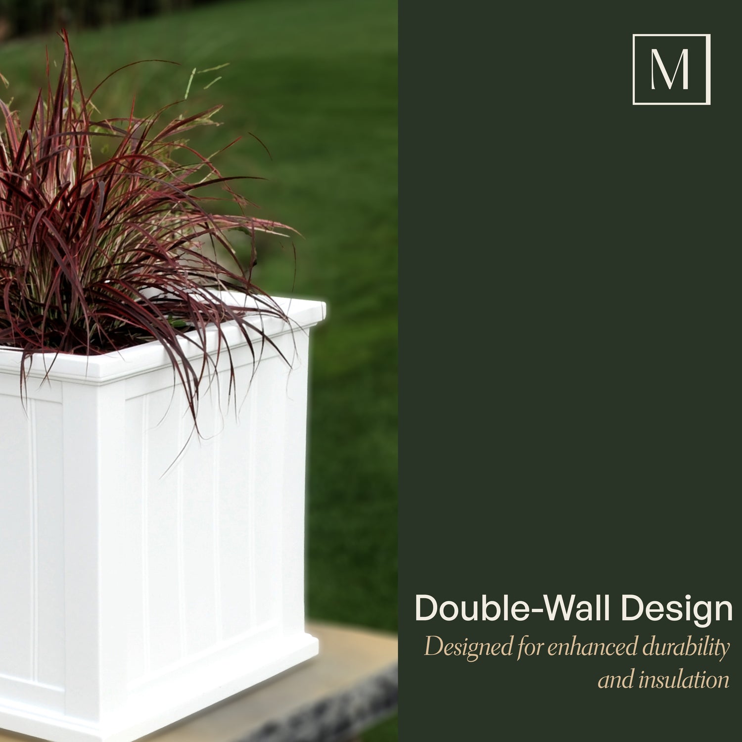 Mayne Cape Cod 20x20-Inch Self-Watering Square Planter