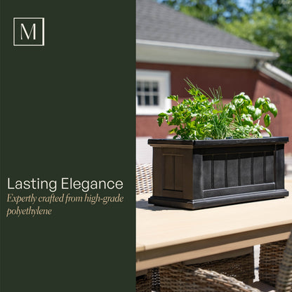 Mayne Cape Cod 24x11-Inch Self-Watering Rectangle Planter