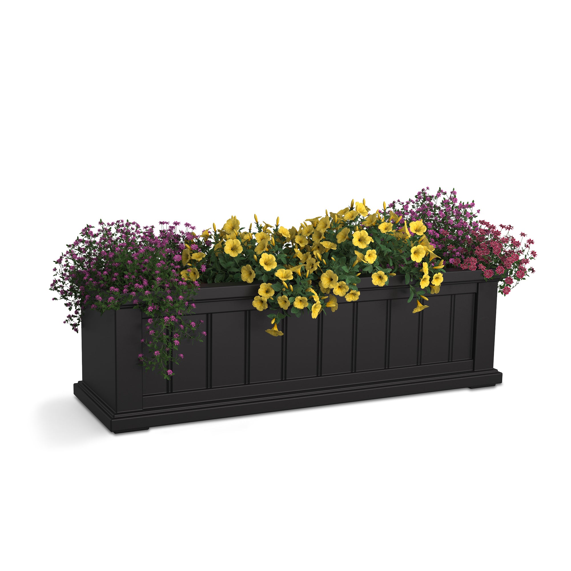 Mayne Cape Cod 3ft Self-Watering Window Box with Steel Wall Mount Brackets