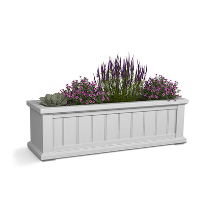 Mayne Cape Cod 3ft Self-Watering Window Box with Steel Wall Mount Brackets