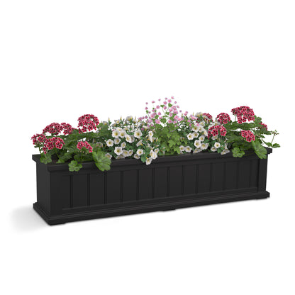 Mayne Cape Cod 4ft Self-Watering Window Box with Steel Wall Mount Brackets
