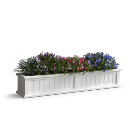 Mayne Cape Cod 5ft Self-Watering Window Box with Steel Wall Mount Brackets