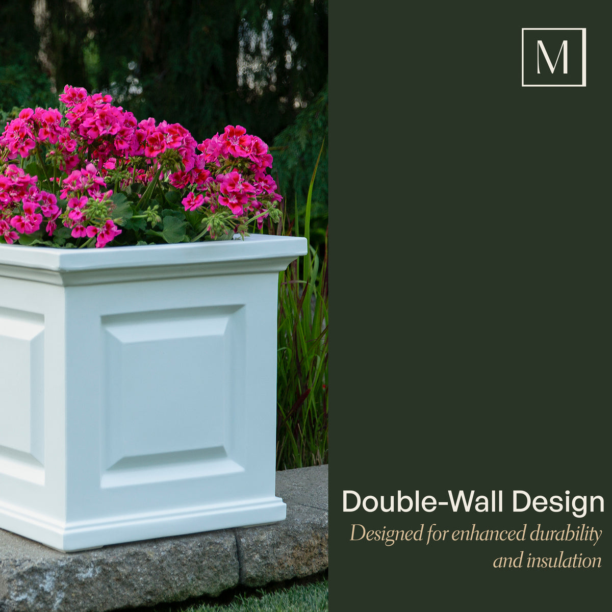 Mayne Nantucket 20-Inch Self-Watering Square Planter