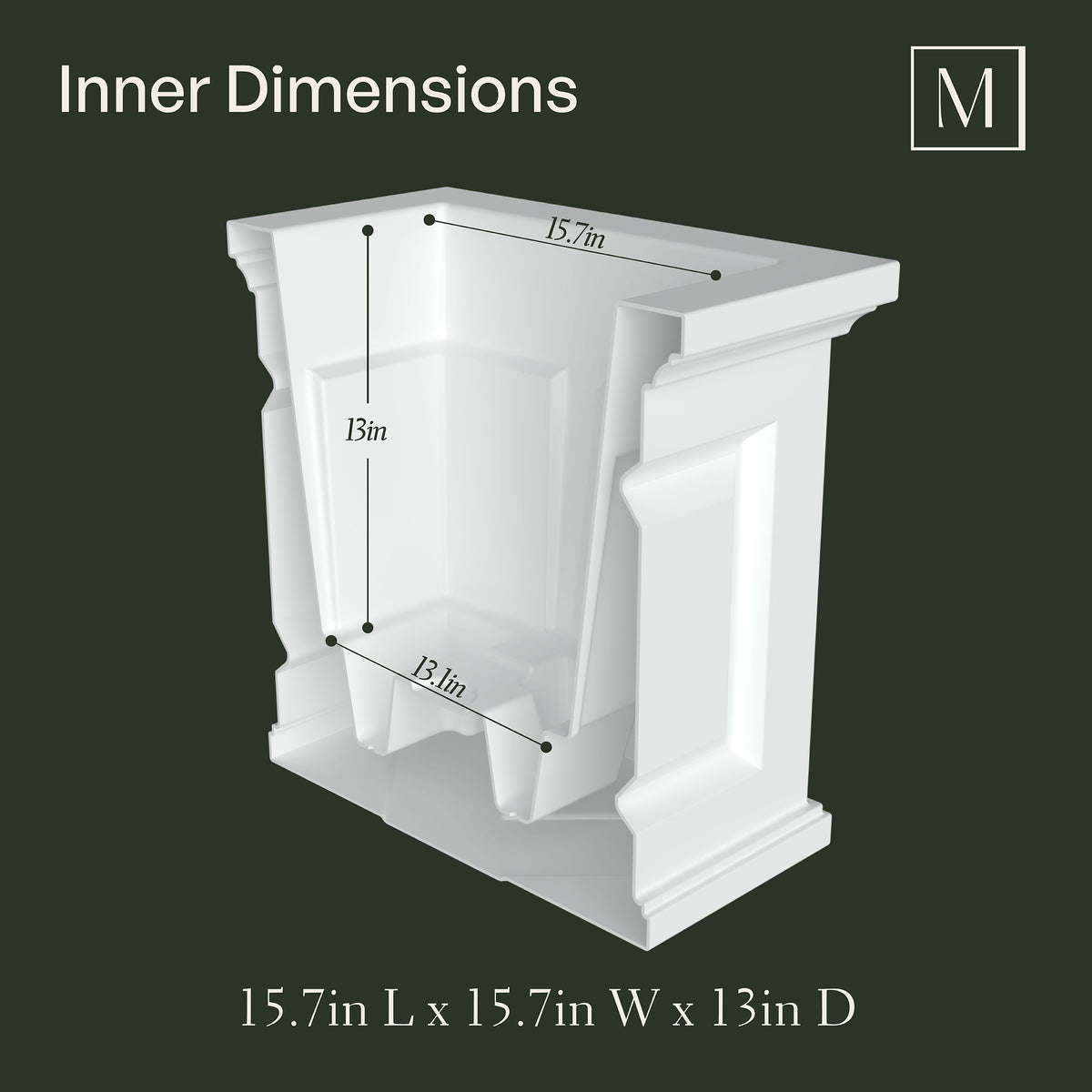 Mayne Nantucket 20-Inch Self-Watering Square Planter