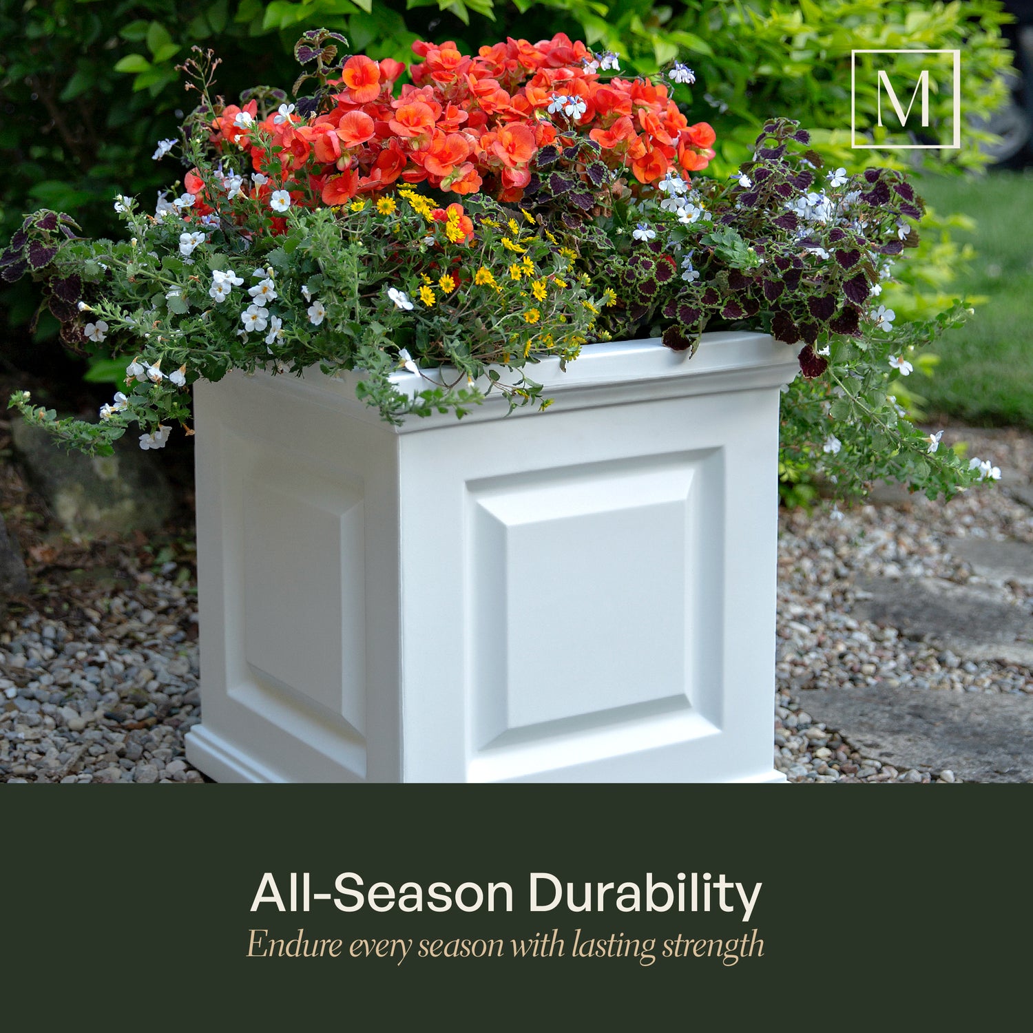 Mayne Nantucket 16in Square Planter