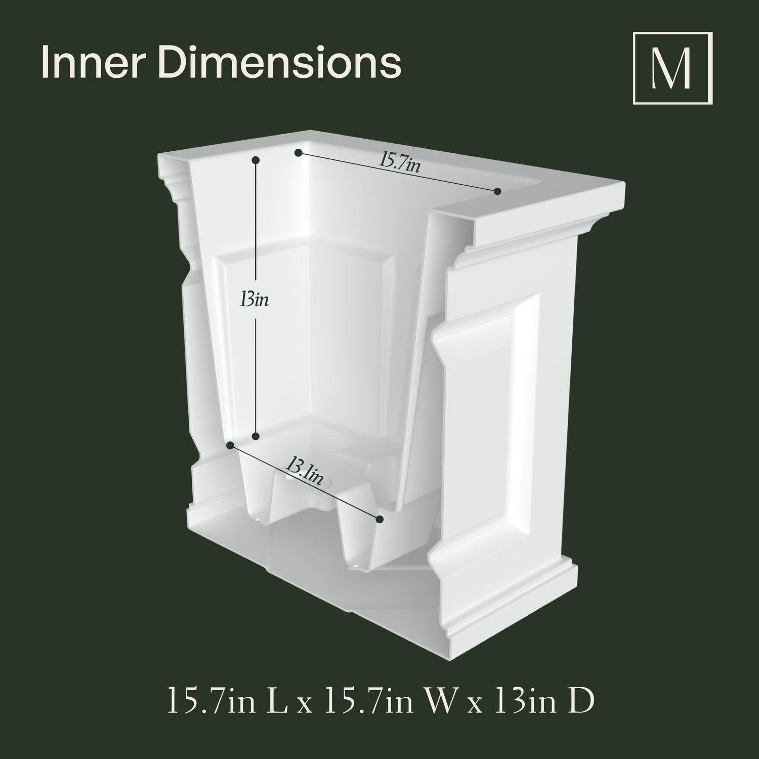Mayne Nantucket 20-Inch Self-Watering Square Planter