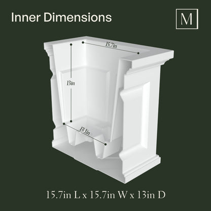Mayne Nantucket 20-Inch Self-Watering Square Planter