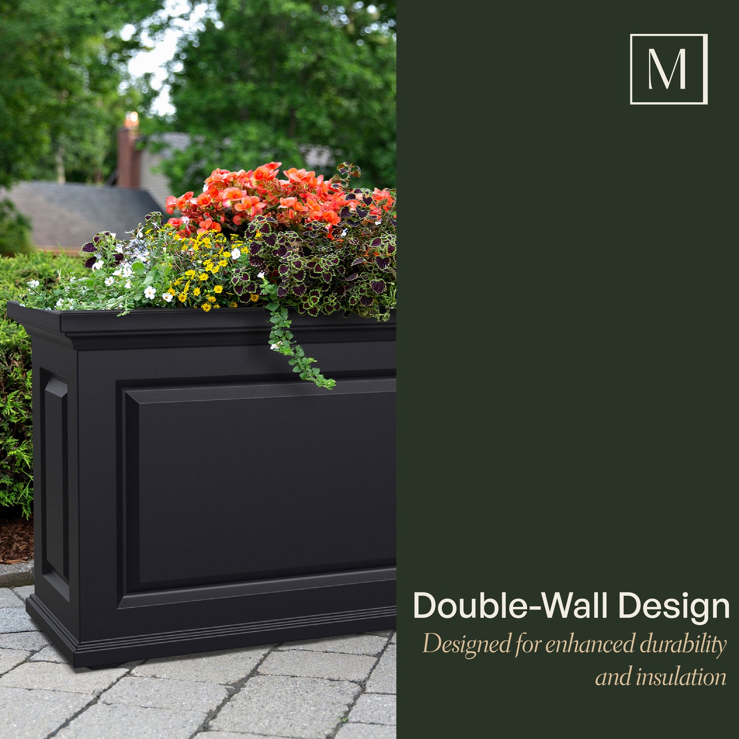 Mayne Nantucket 36-Inch Self-Watering Tall Rectangular Planter