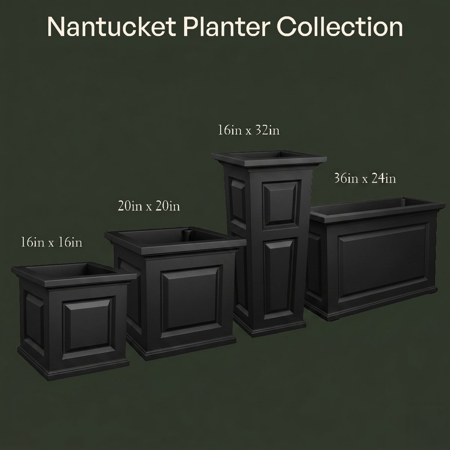 Mayne Nantucket 36-Inch Self-Watering Tall Rectangular Planter