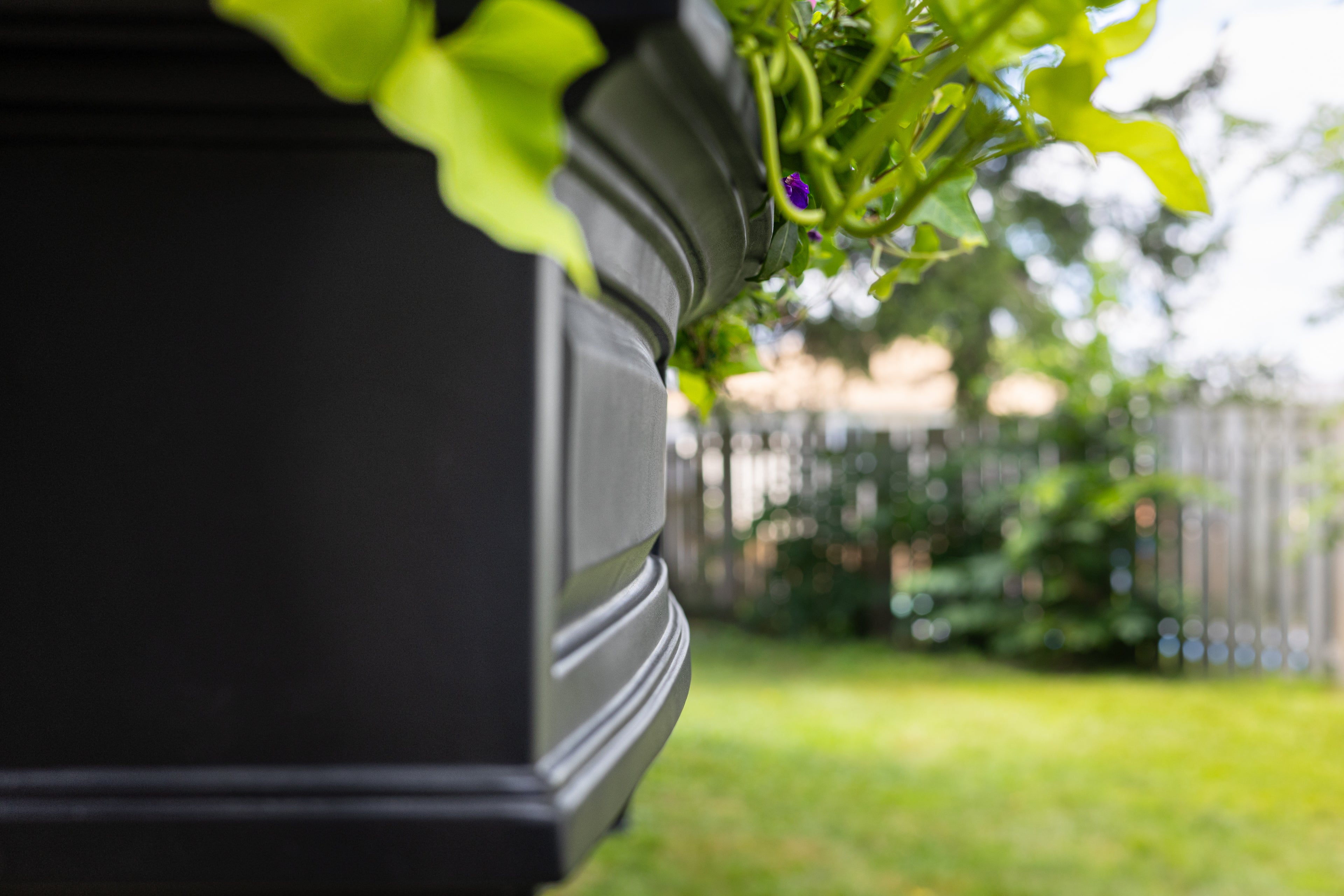 Mayne Nantucket 6ft Self-Watering Window Box with Steel Wall Mount Brackets