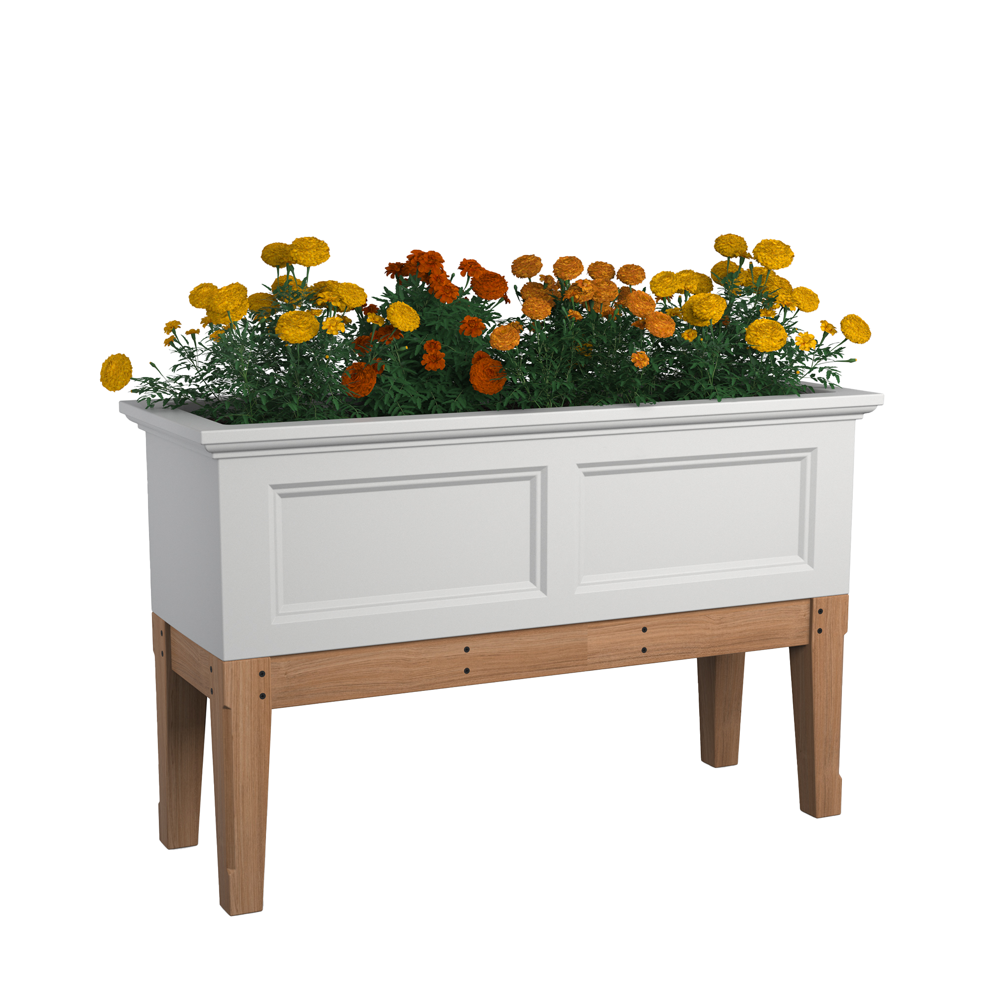 Mayne Fairfield 48-Inch Self-Watering Rectangle Elevated Garden Bed with Wooden Legs