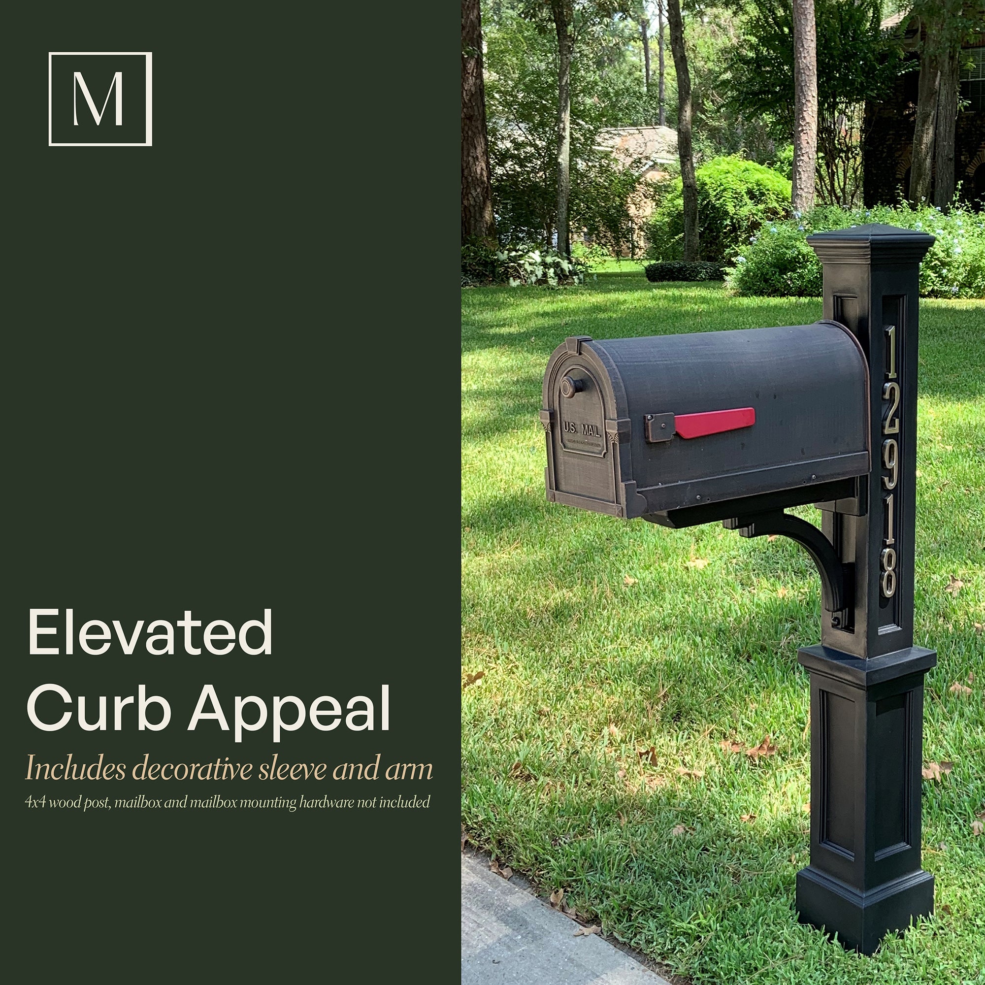Mayne Newport Plus Single Arm Mail Post