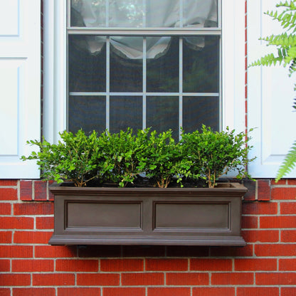 Mayne Fairfield 3ft Self-Watering Window Box with Steel Wall Mount Brackets