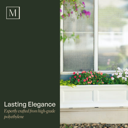 Mayne Fairfield 5ft Self-Watering Window Box with Steel Wall Mount Brackets