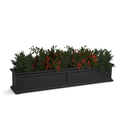 Mayne Fairfield 5ft Self-Watering Window Box with Steel Wall Mount Brackets