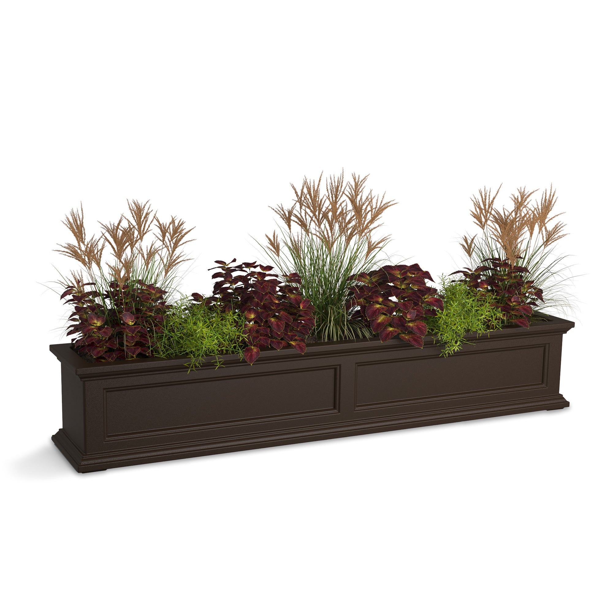 Mayne Fairfield 5ft Self-Watering Window Box with Steel Wall Mount Brackets