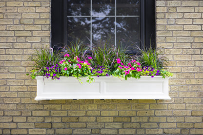 Mayne Fairfield 5ft Self-Watering Window Box with Steel Wall Mount Brackets