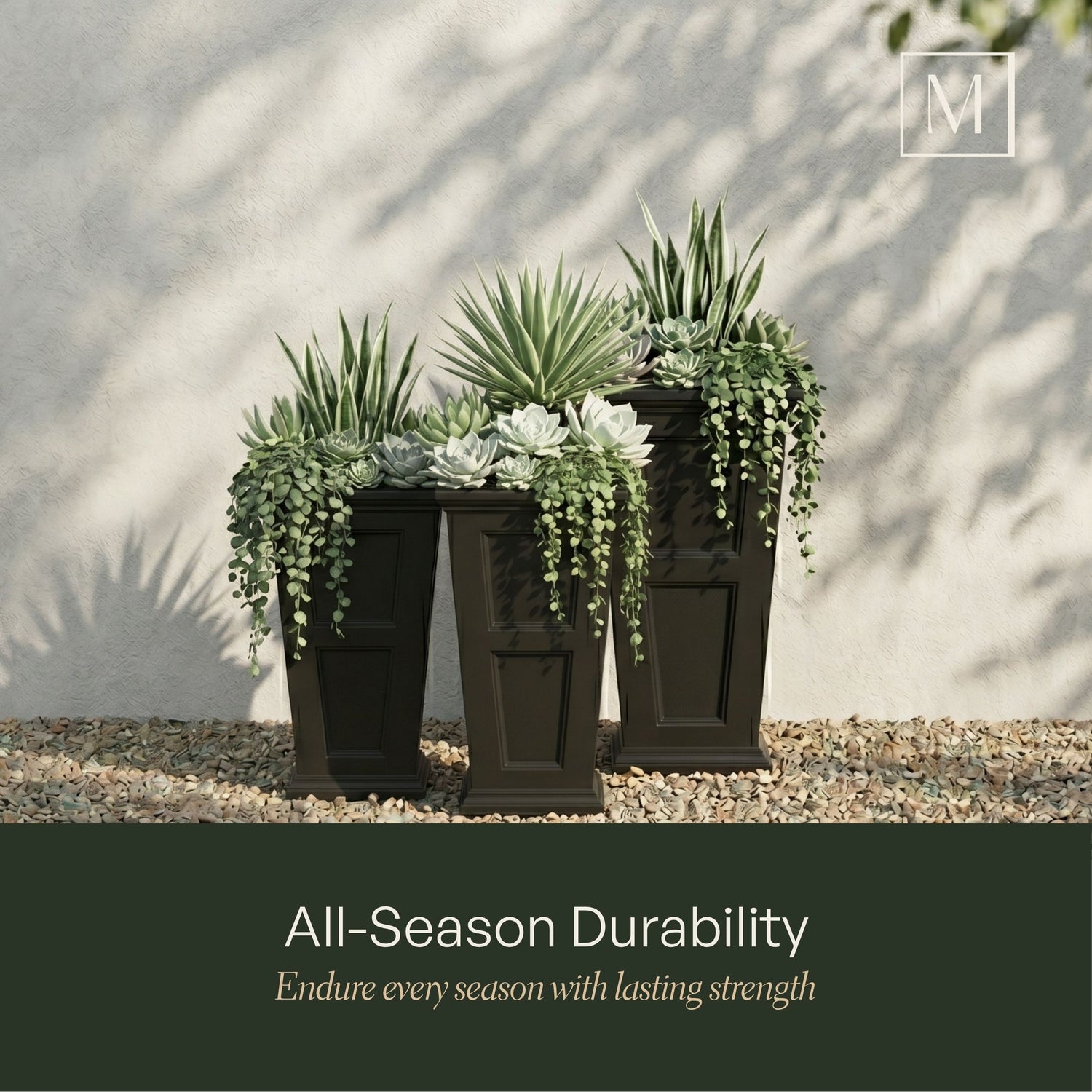 Mayne Fairfield 28-Inch Self-Watering Tall Planter with Removable Planting Insert